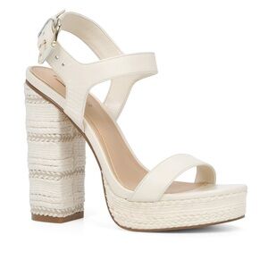 Aldo Cream White Strap Heels Joann